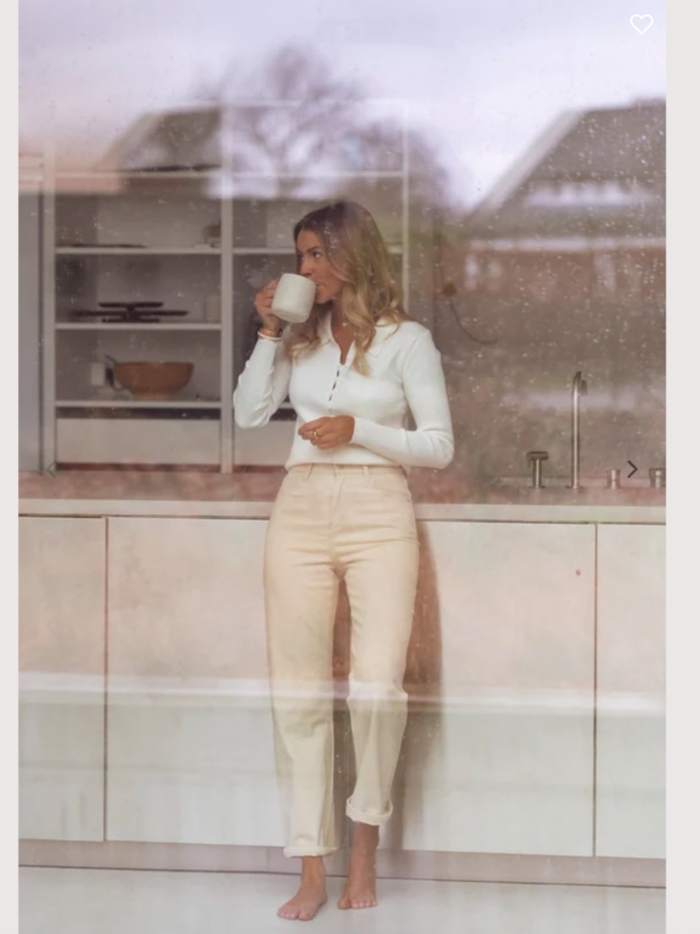 Easy Clothes Solan High Waisted Straight Leg Jeans Small